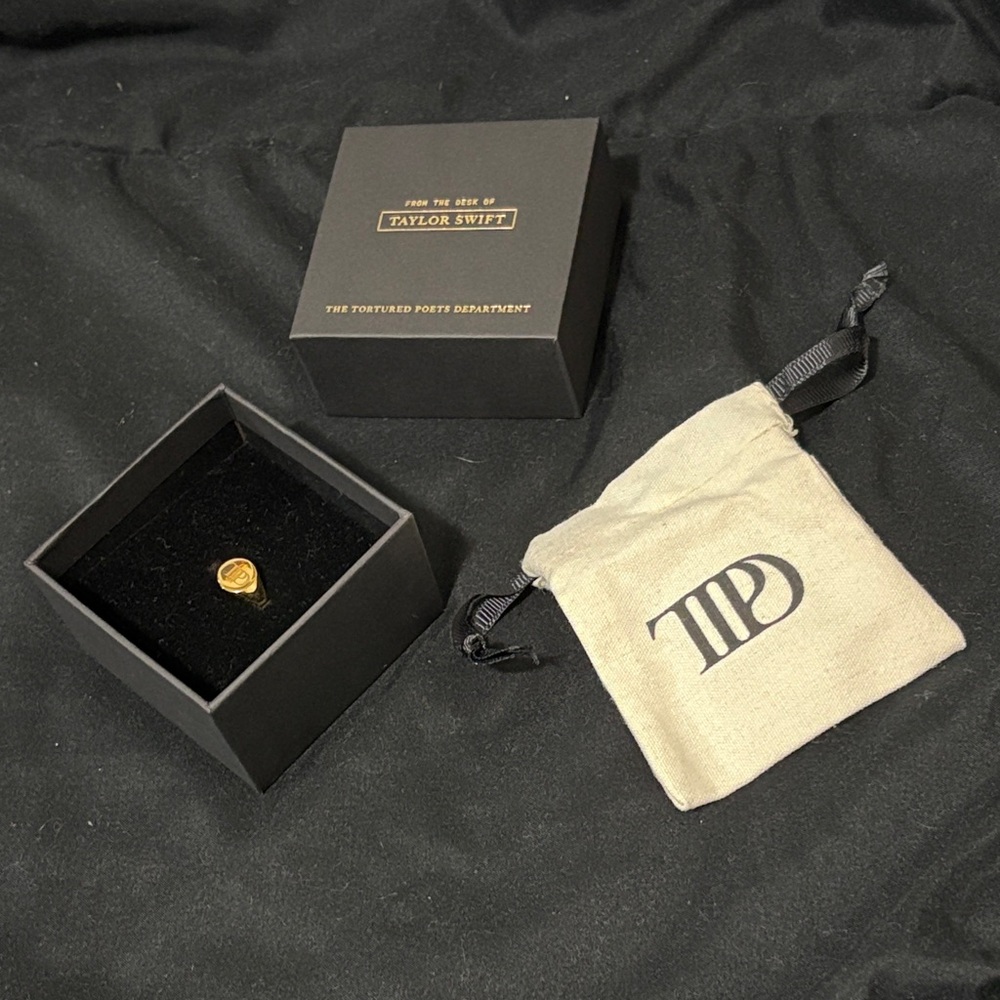 Taylor Swift TTPD Size 8 Gold Ring